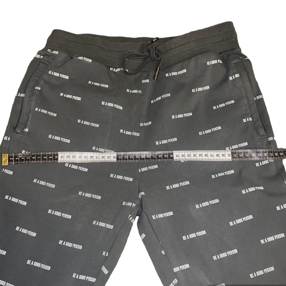 Be a Good Person grey sweatpants zipper pockets elastic waistband elastic ankle - Picture 9 of 12